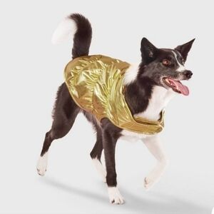 Boots and Barkley Gold Dog Puffer Vest Large